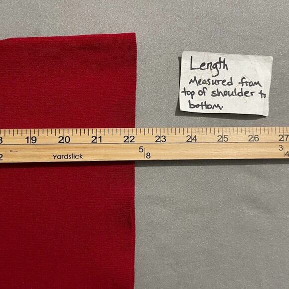 Ruby Rd Size Medium Red 3/4 Sleeve Maximalist Artsy Whimsy Funky Sweater Top - Picture 9 of 9